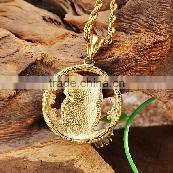 Stainless Steel Gold Plating Jewelry Pendants Charms Animal Jewelry Pendant photo-3