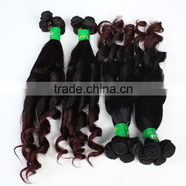 Hot China Factory SPRIAL CURL 3 Bundles Red Brazilian Hair Weave photo-5