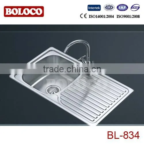Single Bowl on Drainer Water Sink for Australia BL-834