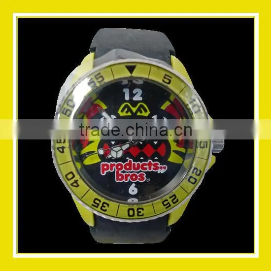 2016 Hot Sell Products Bros Tiger Unisex Waterproof PVC Band Rubber Wrist Black Watch