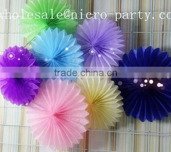 Pinwheel Paper Fan,!!!colorful Tissue Paper Fan for Decoration photo-6