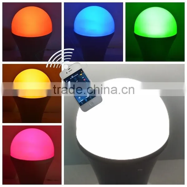 Bluetooth Wireless Control Multicolor 7w LED Smart Lighting Bulb With Speaker photo-2