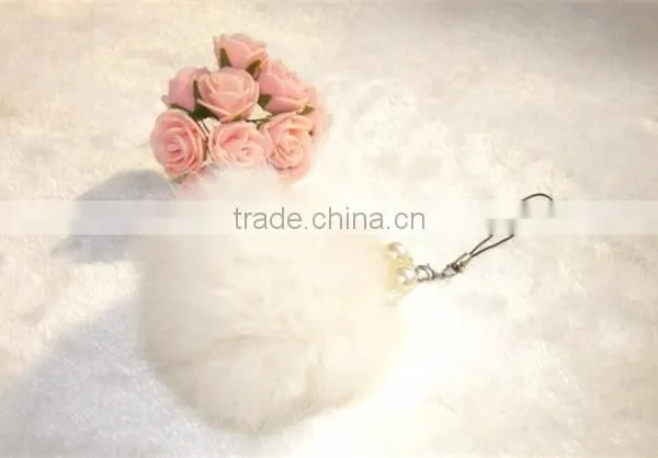 Geniune Rabbit Fur Ball Keyrings Fur Accessories photo-3