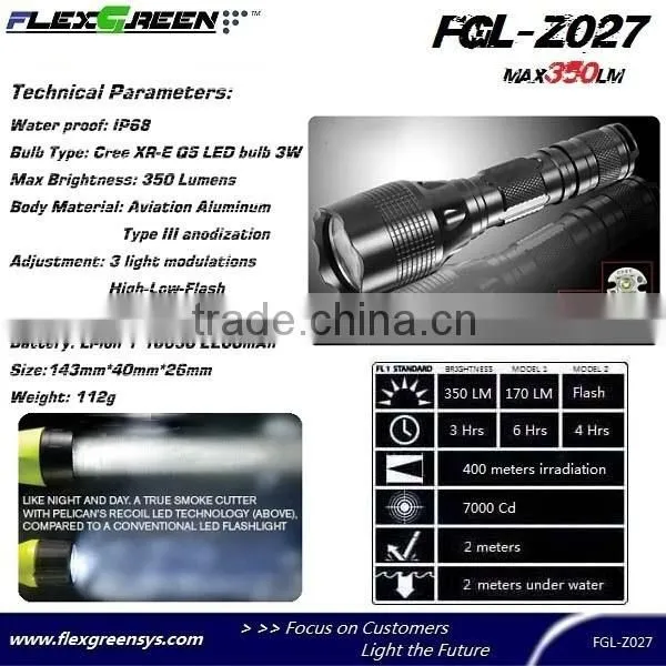18650 Battery Perfect Light Figure Q5 LED Flashlight photo-3