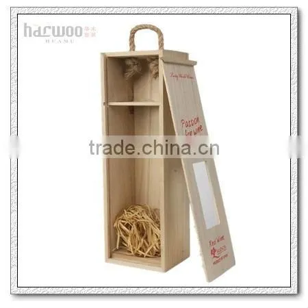 Lacquer Wood Wine Bottle Box for Single photo-2