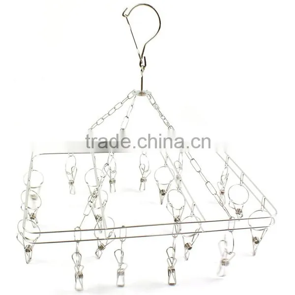 Stainless Steel Hanging Underwear and Sock Hanger With Clips Quality Choice photo-2