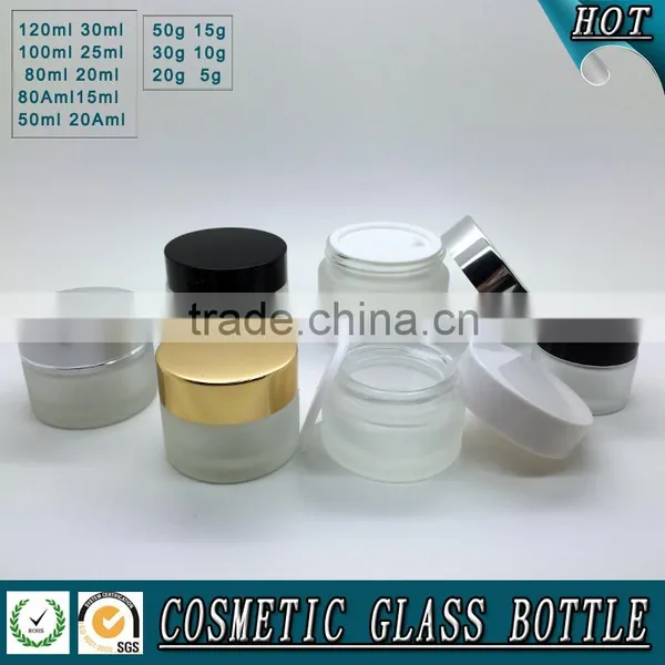 Frosted Cosmetic Glass Bottle and Cosmetic Glass Cream Jar photo-4