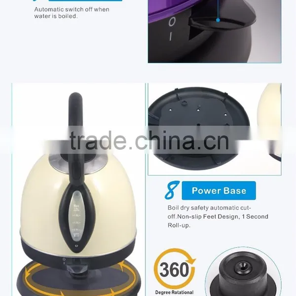 2016 Best Quality Stainless Steel Electric Cordless Kettle photo-6
