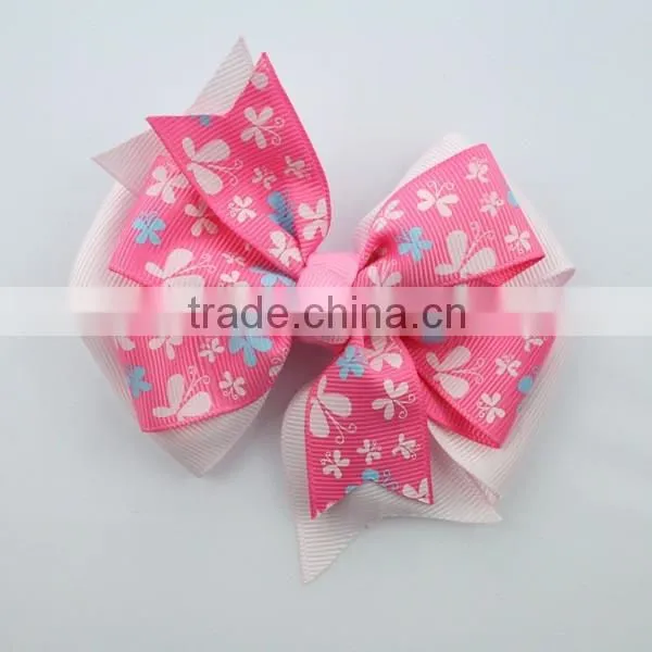 Sweet Butterfly Printed Ribbon Bow photo-3
