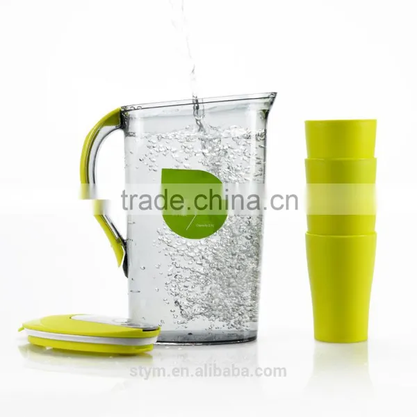 Fashionable Plastic Water Jug With 4 Cups photo-3