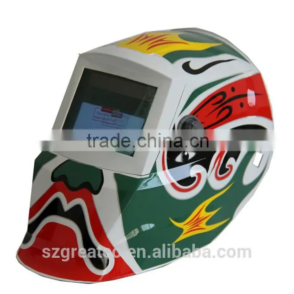 LYG-5501A 3 Chinese Peking Opera Print Auto Darkening Welding Filter Goggle