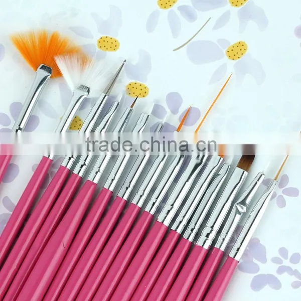 hot selling professional 15pcs pink acrylic nail Art brush                        
                                                Quality Choice