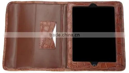 Custom Promotional Giveaway Pad Cover/Alligator Tablet Leather Case