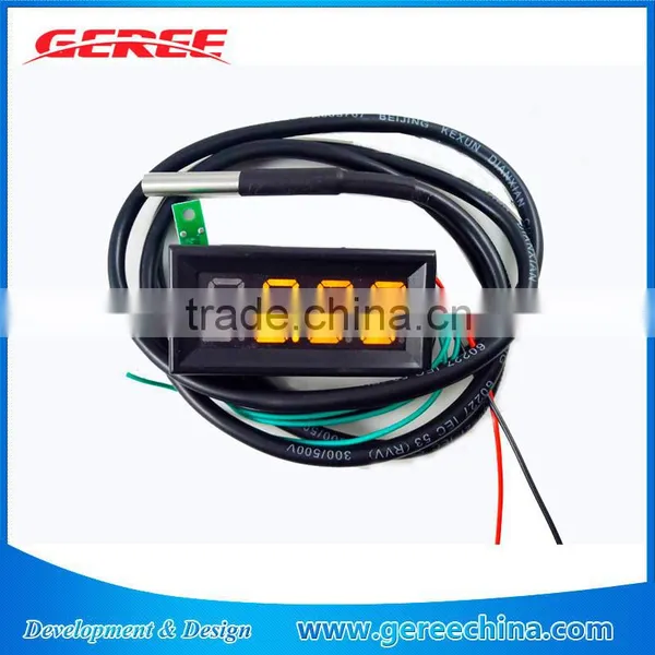 digital Car/Room/Water and DIY ect Time/Voltage/Temp Meter thermometer hygrometer 0.56" Yellow LED
