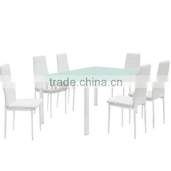 1+6 Tempered Glass Dining Room Set photo-3