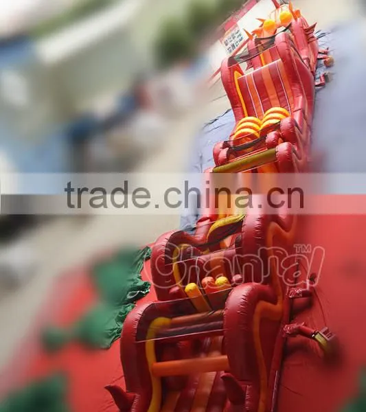 2016 New Dragon Giant Obstacle Course 3 Parts Inflatable Detached Obstacle Course for Sale photo-2