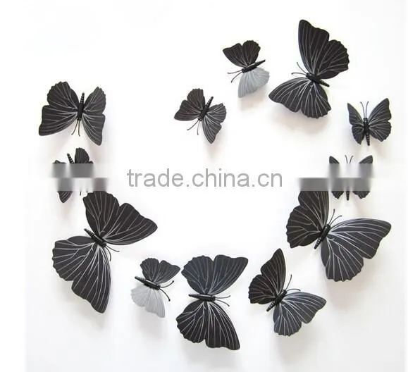 12Pcs 3D Butterfly Sticker Art Design Decal Wall Home Decor Room Decoration photo-4