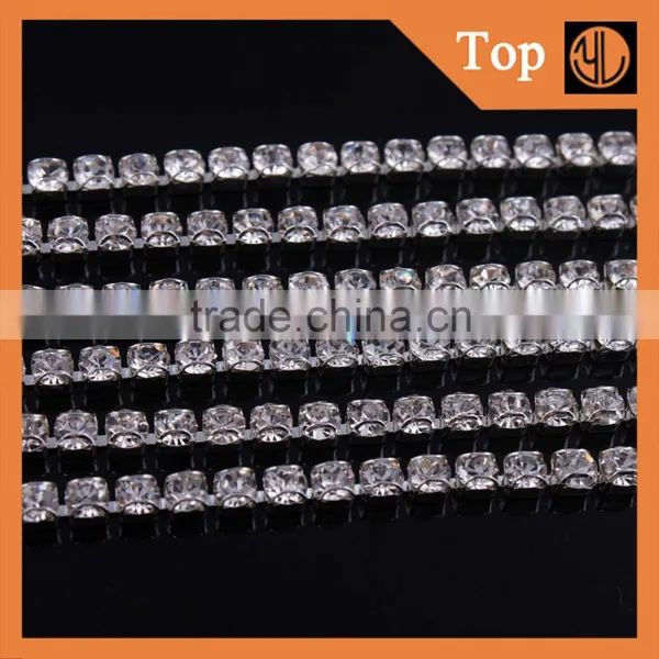 New Arrival Glass Crystal Rhinestone Cup Chain for Shoes photo-3