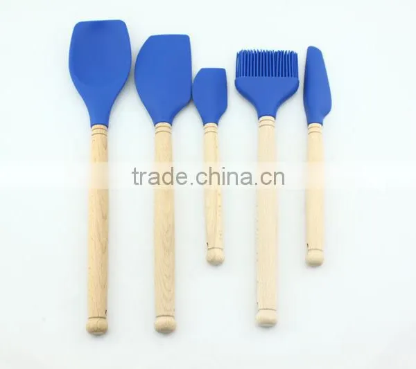 Best Selling Silicone Spatula With Wooden Handle Set of 5 Quality Choice