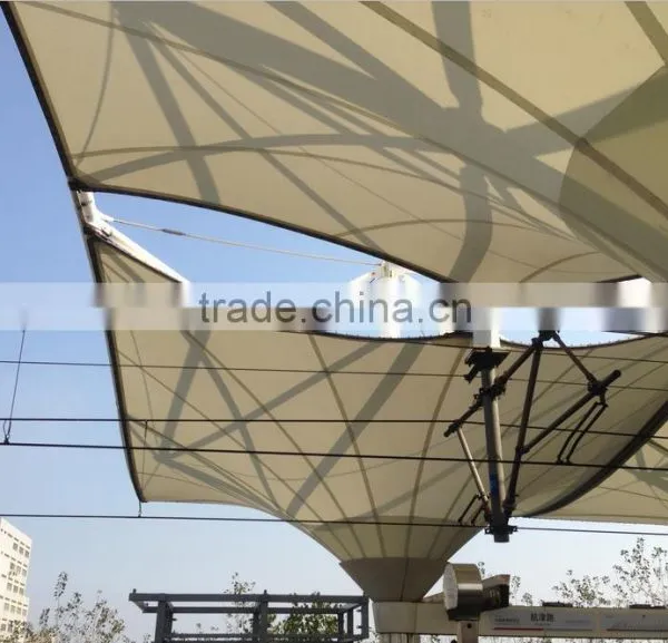 PTFE Coated Tensile Fabric Architecture With Full Professional Experience in Railway Station Canopy in Taiwan photo-5