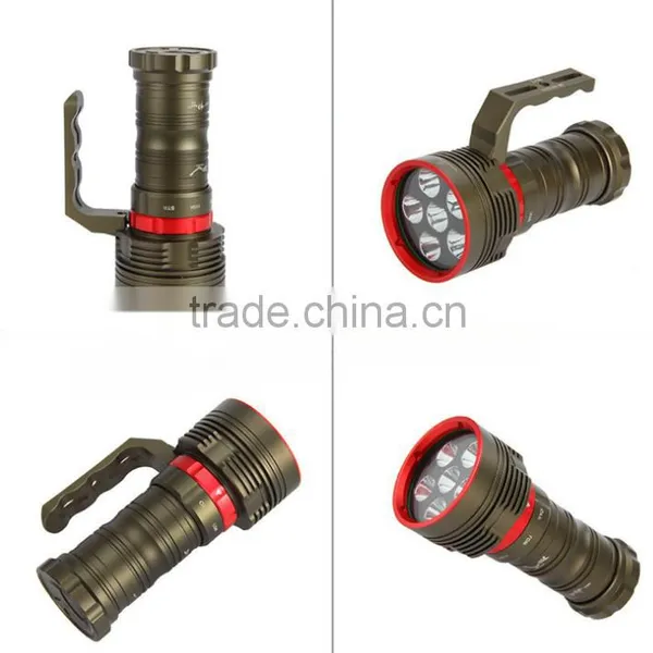 200M Deep Diving Flashlight 6*CR EE XM-L U2 LED 3-mode 5000LM High Light Led Torch Flashlight photo-2