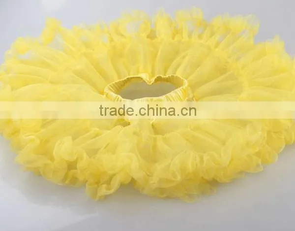Yellow Ruffled Tutu Skirt For Children Girls photo-2