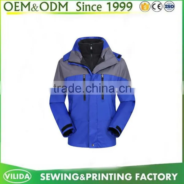 100% Ployester Men Waterproof Softshell Jacket,color Combination Windbreaker Jacket photo-3