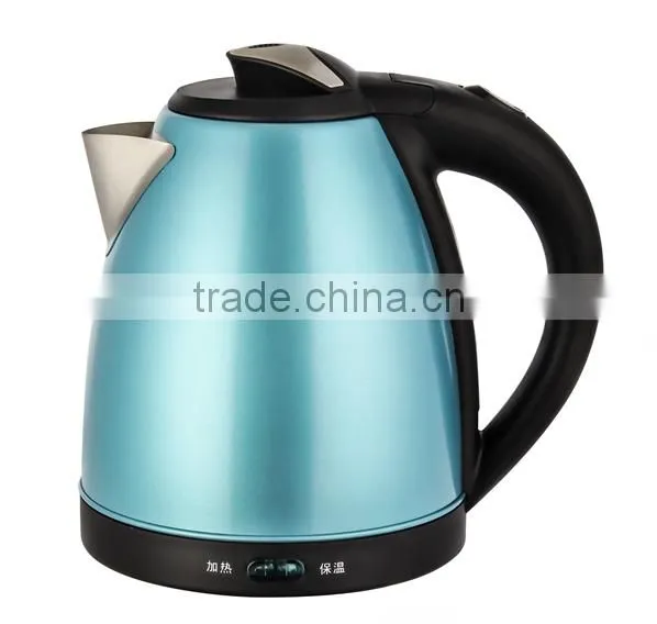 Baidu Golden Supplier on Free Sample 1.7L Six Colors Stainless Steel Electric Kettle With Water Level Keep Warm Function photo-6