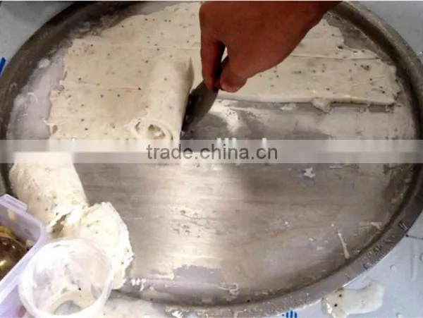 Flat Pan Fried Ice Cream Machine Single Pan Fried Ice Cream Roll Machine Cold Stone Marble Slab Top Fry Ice Cream Machine photo-2