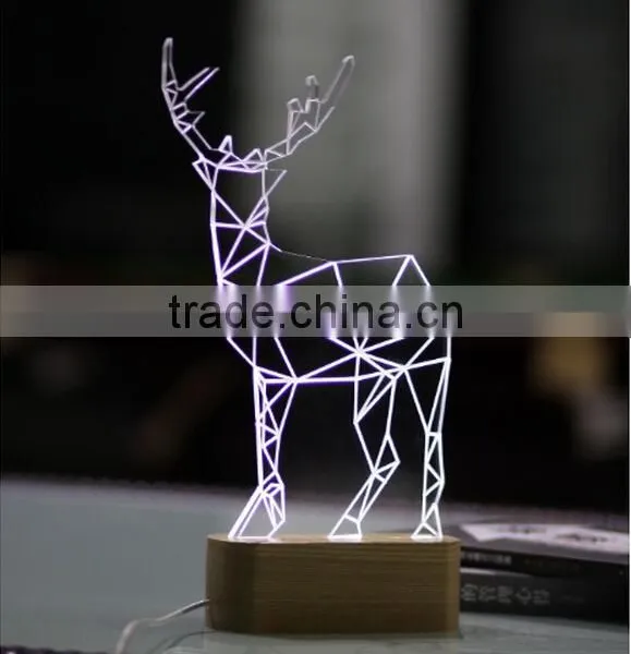3d Lamp Animal Design Table Lamp Fast Usb Charging Rechargable White Lighting Christmas Gift Sinohamm Made in Shenzhen photo-2