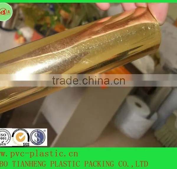 Metalized Gold PVC , Rigid PVC Sheet for Candy Tray Packing Use