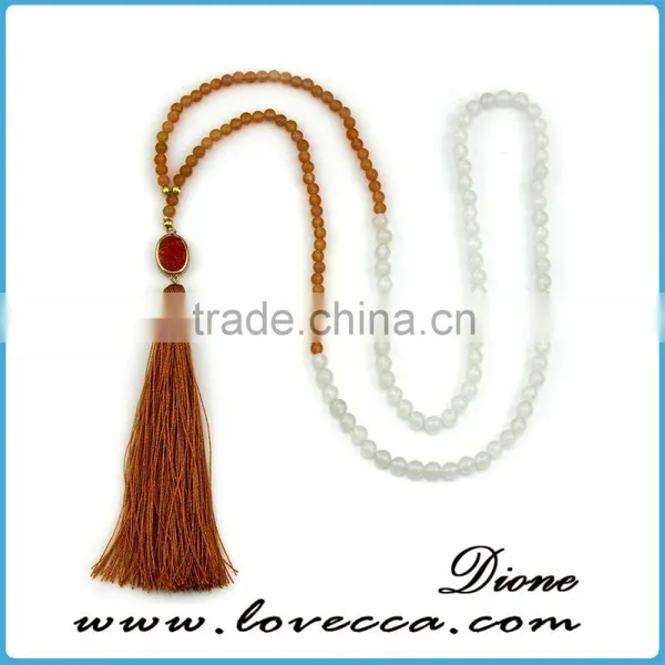 Charms Antique Wooden Beads Tassel Necklace for Lady photo-5