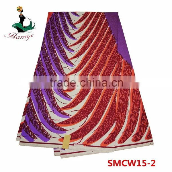 100% Cotton Wax Fabric Real Wax Print Fabric African Ankara Wax Printed SMCW18 photo-3