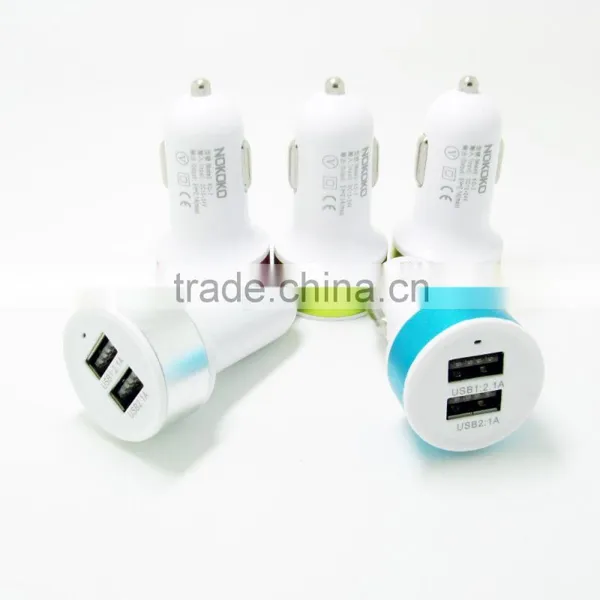 2.1A/1A Aluminium Alloy One to Two Car Charger for Apple Iphone/Ipad and Android Phone/Tablet photo-4