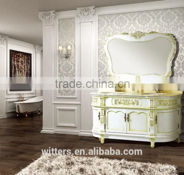 WTS-6088 30" Bathroom Vanity Sink Base Cabinet Solid Wood in Beige photo-6