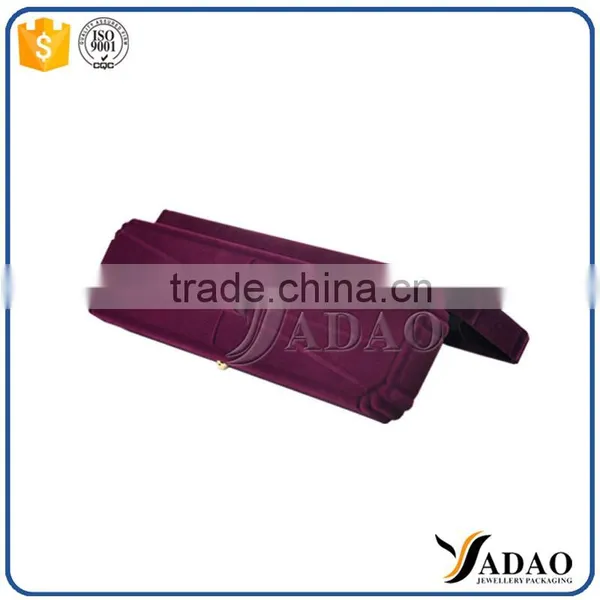 Customized Various Style Purple Velvet Jewelry Ring Packaging Boxes photo-4