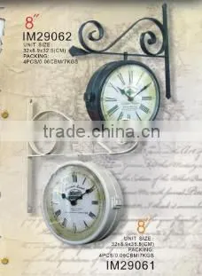 Outdoor Wall Clock Metal Crafts Garden Decor