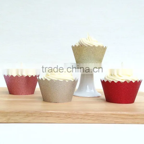 Reusable Sparkly Cupcake Wrappers Cake Decorations photo-2