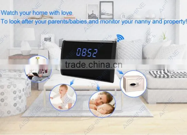 High-tech Multi-functional Item Integrating Spy Table Clock Camera Suppport External 64gb sd Card photo-3