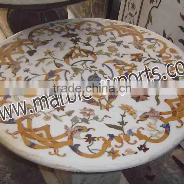 Beautiful Marble Inlay Dining Table Top photo-5