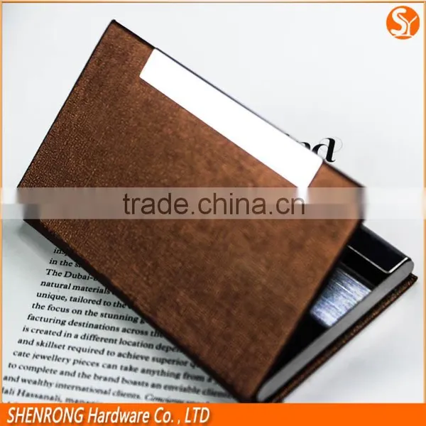 PU Leather Business Name Card Holder With Customizing Brand Label photo-6