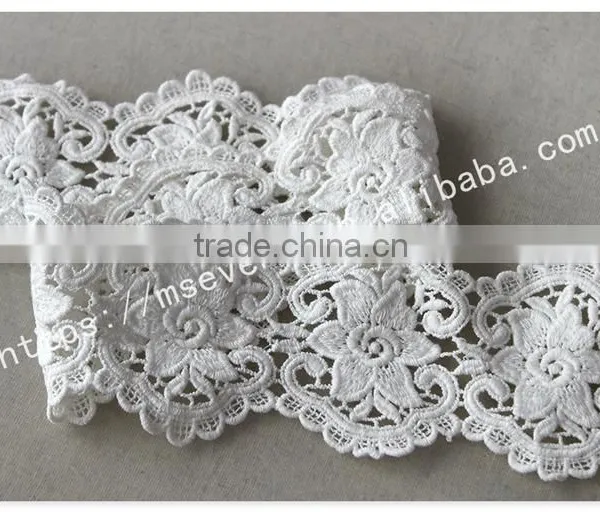 New Arrival Polyester Water Soluble Embroidery Saree Lace and Border Wholesale photo-5