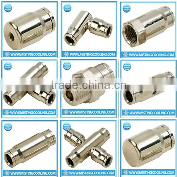 TY1730 Haigint High Pressure Copper Push-in Cross Connector Brass With Nickel Plated for Nylon Tubing and Stainless Steel Tubing photo-4