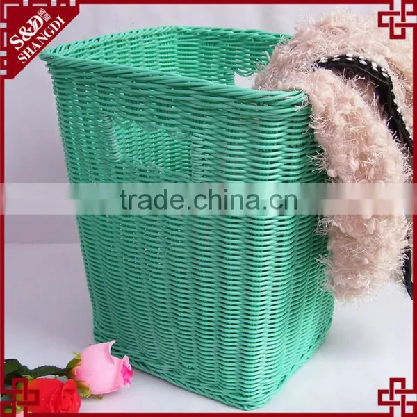 Custom Wholesale Waterproof Plastic Hand Woven Laundry Baskets in Bulk photo-2