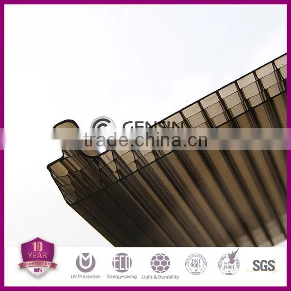 Haining Gensin U-lock Multi-wall 4-wall Rectangular Structure Polycarbonate Sheets 600mm photo-3