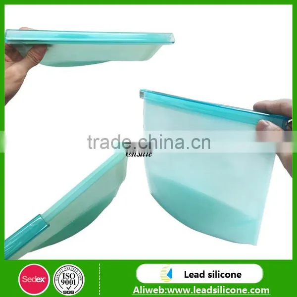 Food Grade Fresh Vegetable Silicone Seal Food Bags,Silicone Food Storage Bag photo-2
