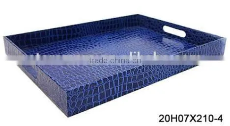 Coloful Leather Serving Tray With Two Handles, 35.5*48.3*5cm photo-2