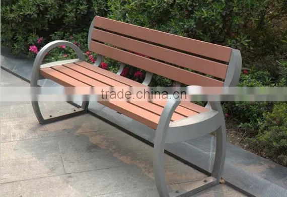 Wholesales Cast Aluminum Wooden Bench Without Backrest photo-3