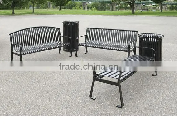 Public Park Metal Outdoor Bench for Street photo-4