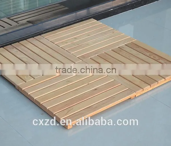 Custom Natural Colar Wooden Bath Mat photo-4